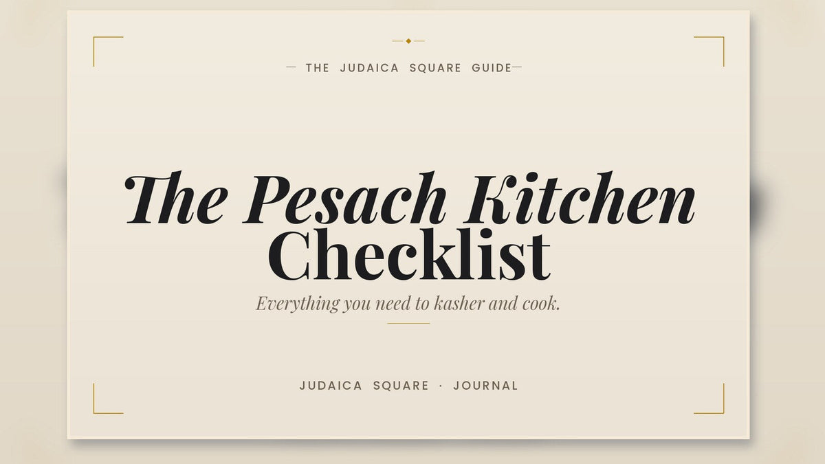 Editorial cover for a practical Pesach kitchen checklist