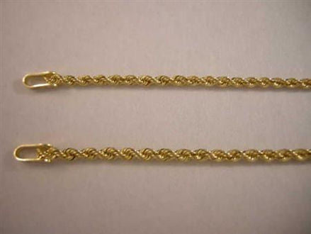 14K Yellow Gold 2 mm Rope Chain