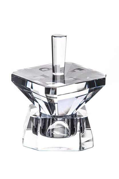Crystal Dreidel — alternate view | Judaica Square Lakewood