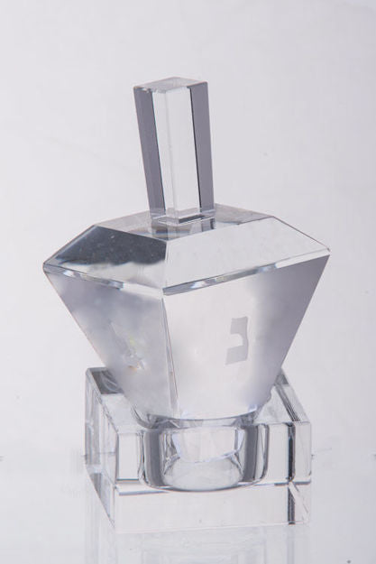 Crystal Dreidel — alternate view | Judaica Square Lakewood