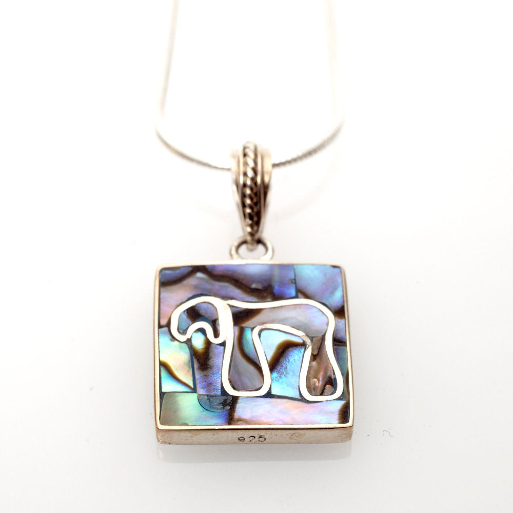 Abalone and Sterling Silver Chai | Judaica Square Lakewood