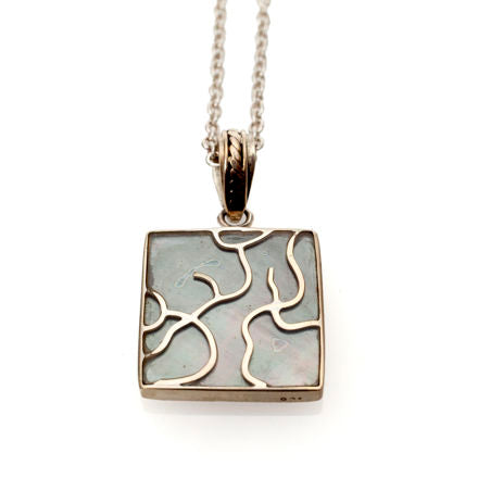 Black Mussel and Sterling Silver Tree of Life