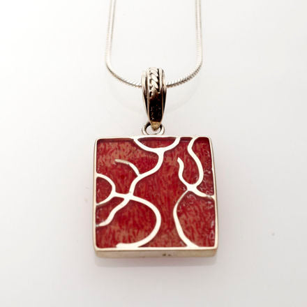 Red Coral and Sterling Silver Tree of Life