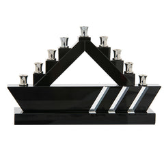 #158-M Black Crystal Menorah
