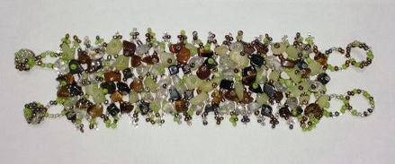 Gemstone and Glass Bead Bracelet