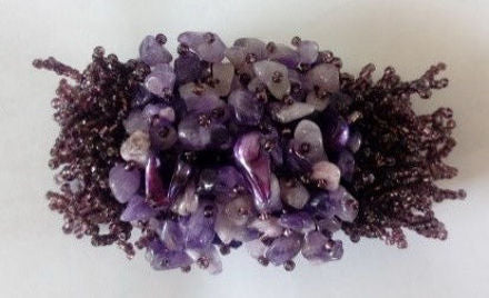 Gemstone and Glass Bead Bracelet