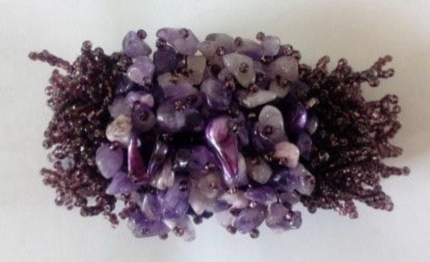 Gemstone and Glass Bead Bracelet — alternate view | Judaica Square Lakewood