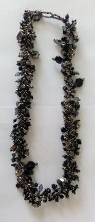 Gemstone Glass Bead Necklace