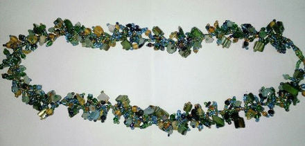 Gemstone Glass Bead Necklace