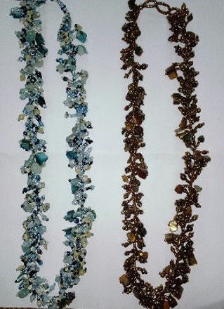 Gemstone Glass Bead Necklace