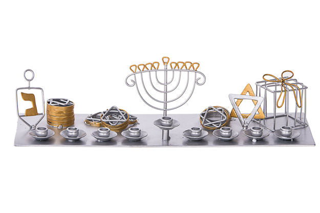 Channukah Menorah — alternate view | Judaica Square Lakewood