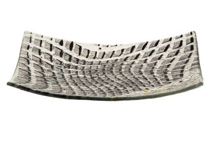C831-m Black/Grey Matzah plate Glass