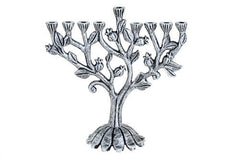 #203-S Menorah Pomegranates Silver