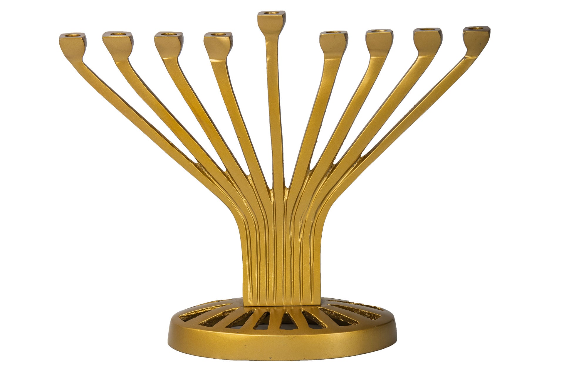 Gold Metal Menorah | Judaica Square Lakewood
