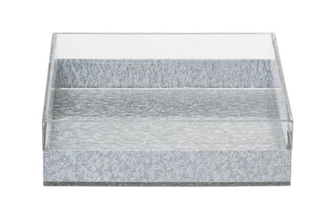 Napkin Holder Silver Lucite | Judaica Square Lakewood