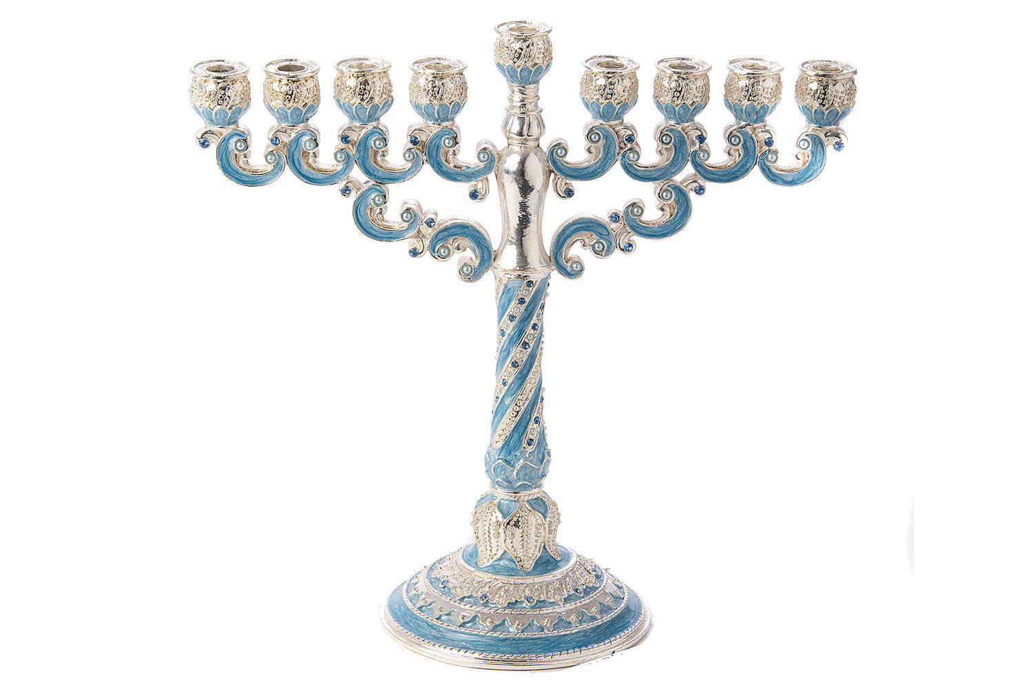 Jeweled Blue Menorah