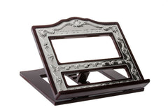 #1022-SP Book Holder Wood and Silver Plated