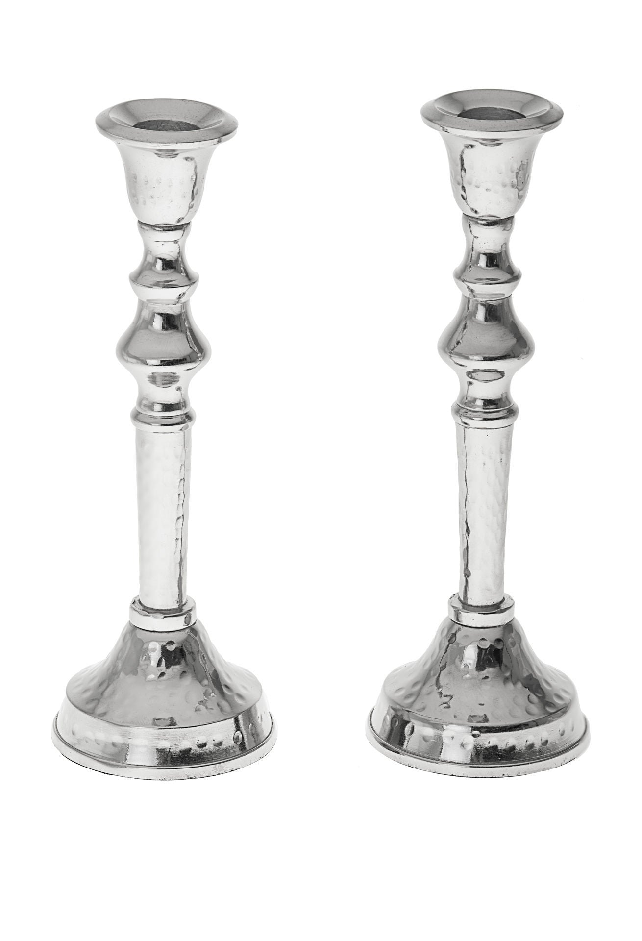 Stainless Steel Candle Stick Hammered Candlesticks | Judaica Square Lakewood