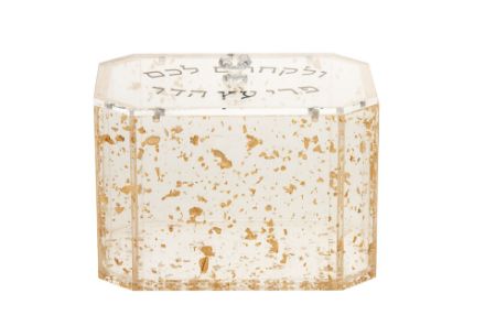 1633-FG Ethro Box Lucite Gold Flakes