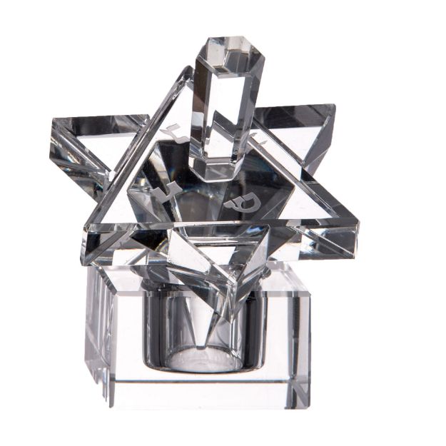 Star of David Crystal Dreidel — alternate view | Judaica Square Lakewood