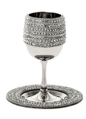 #11524 Kiddush Cup with tray Stainless Steel
