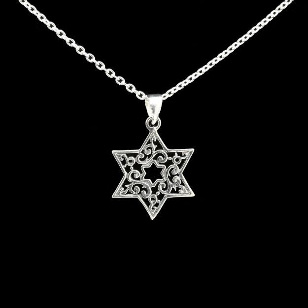 Mooresque Star of David Pendant — alternate view | Judaica Square Lakewood