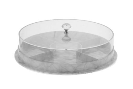 1637-M Sectional Rond with cover Lucite