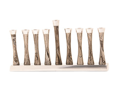 #262-M Menorah Metal Modern Swirl