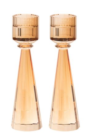 696G-L Crystal Candle Stick Gold Large -