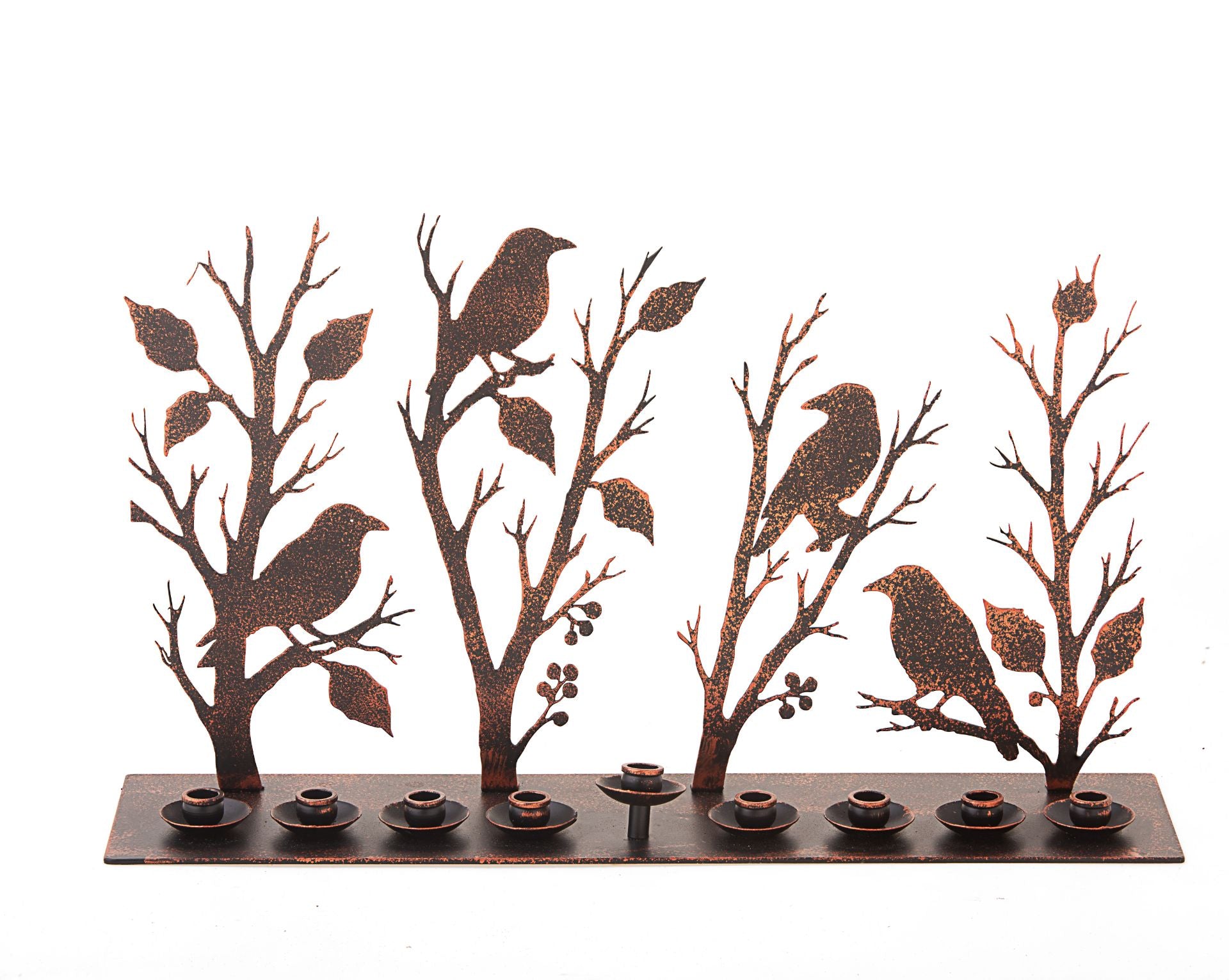 Menorah Metal Birds in the Tree | Judaica Square Lakewood