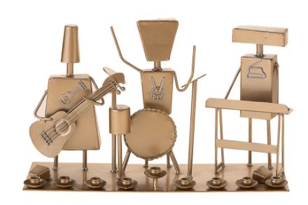 202-G Menorah Metal Musical Gold Orchestra