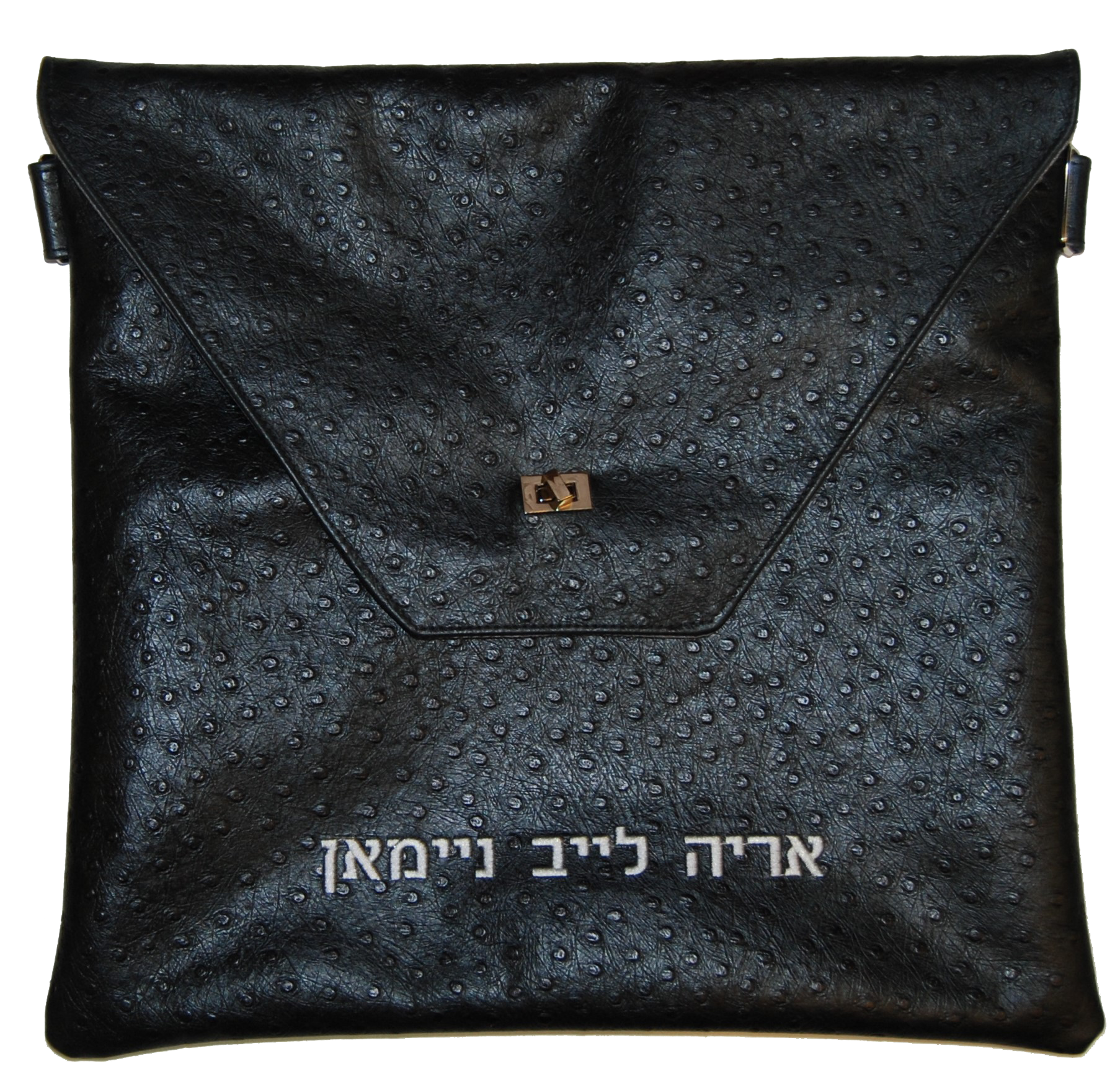 Prestige Ostrich Tallit & Tefillin Bag — Ostrich Design, Regal Collection (135-BK3)