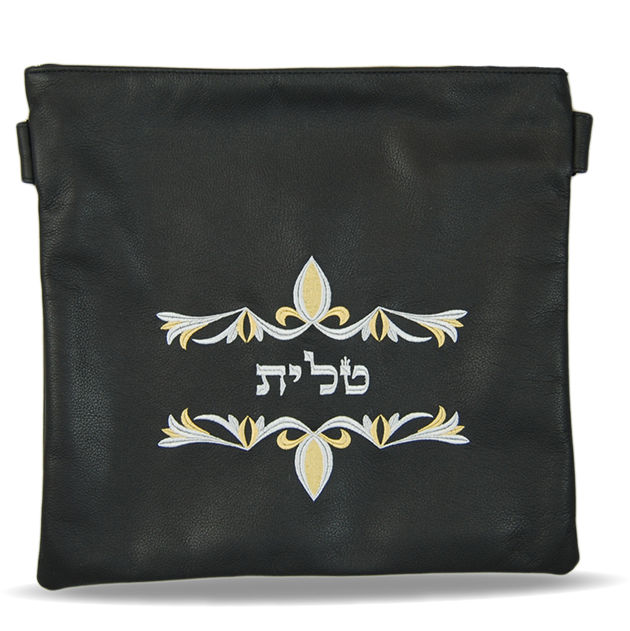 Prestige Traditional Leather Tallit & Tefillin Bag (170A-BK)