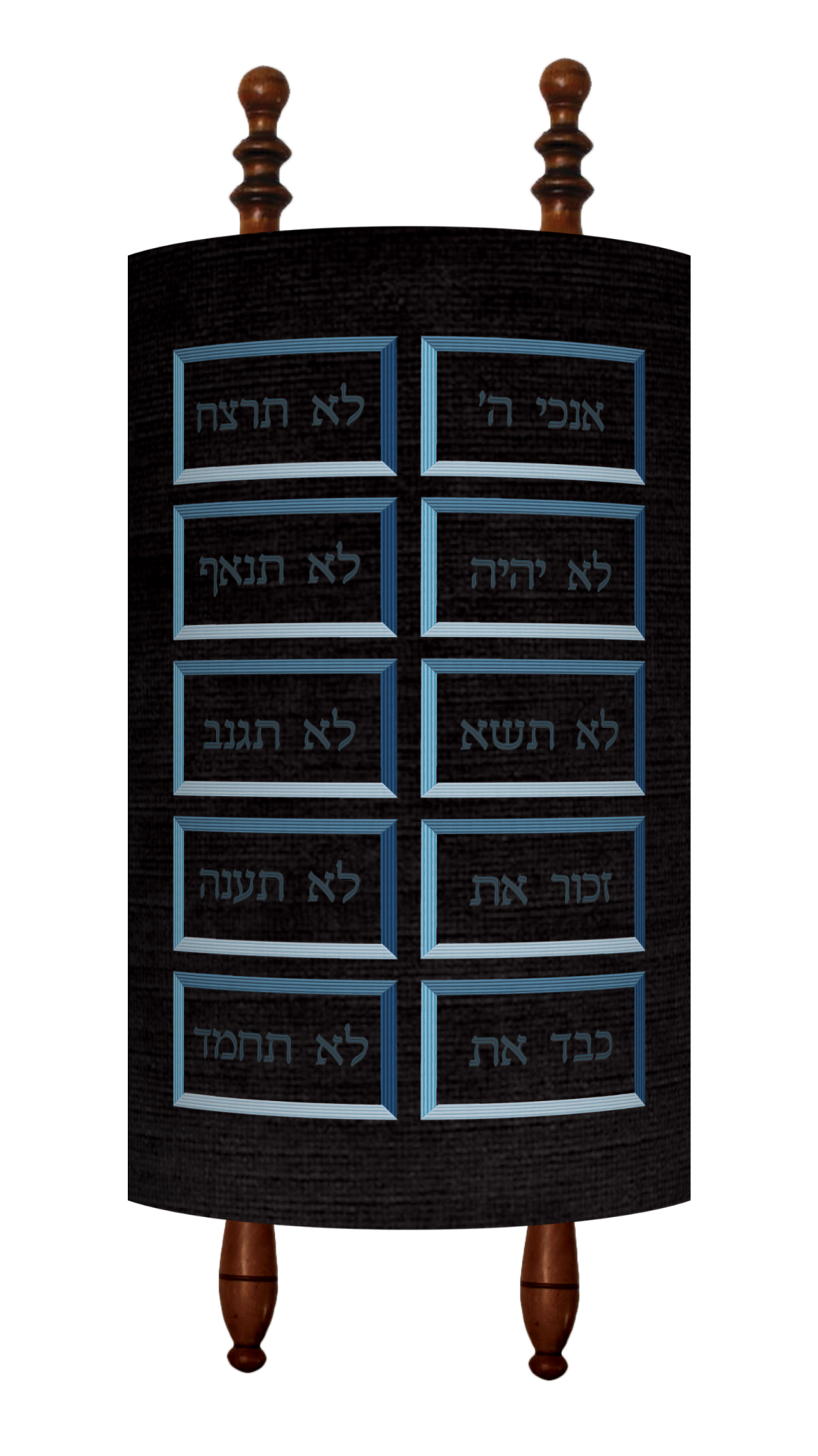 Prestige Velvet Torah Mantel — Luchos Design, Prestige Collection (TM225-BK)