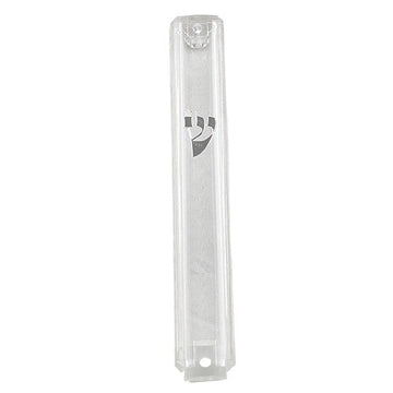 Clear Plastic Mezuzah Case Silver Shin 10cm (MZ-PMC10CS) 20874 23093