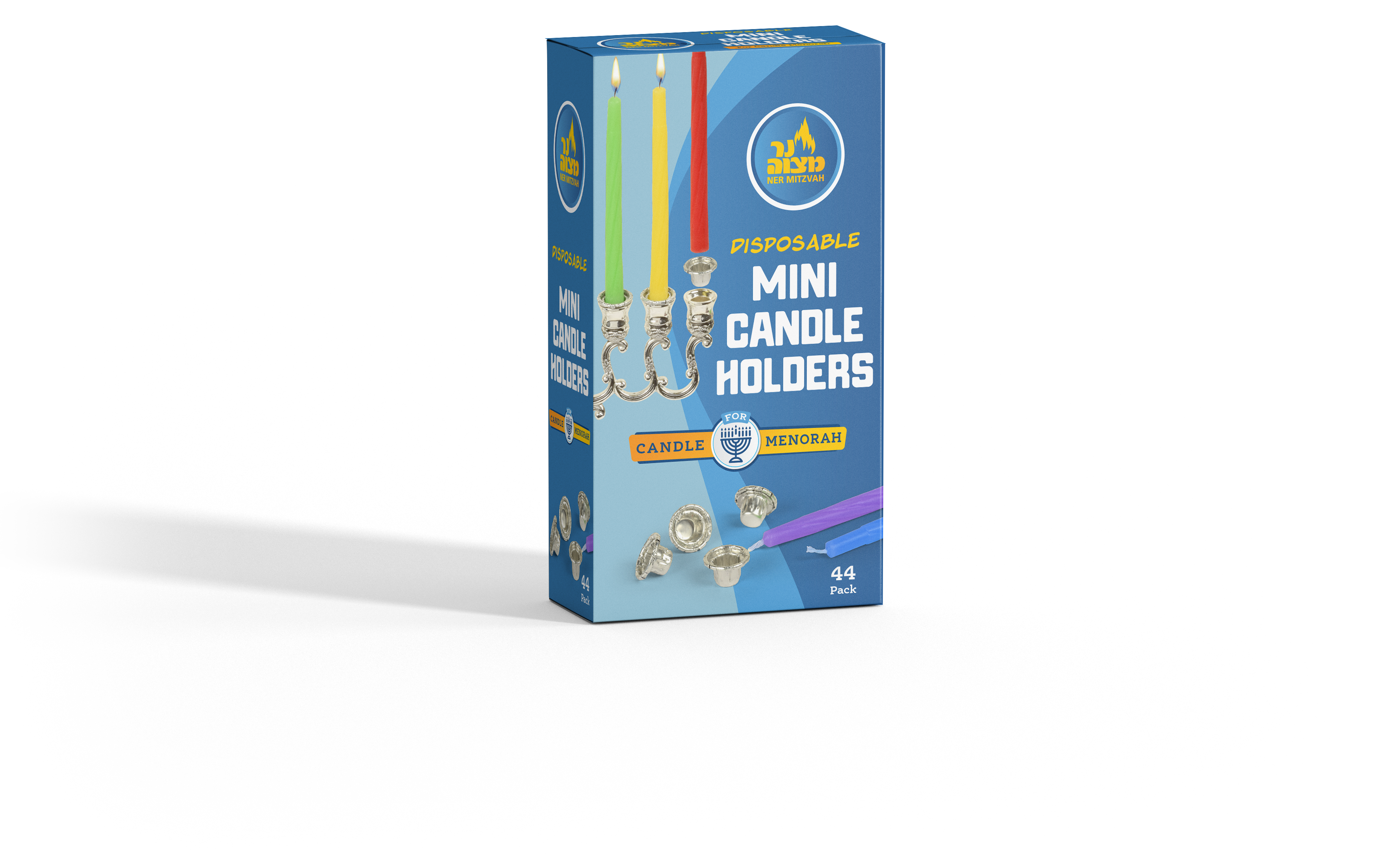 44pk. Mini Disposable Aluminum Holders for Chanukah Candles — Judaica Square