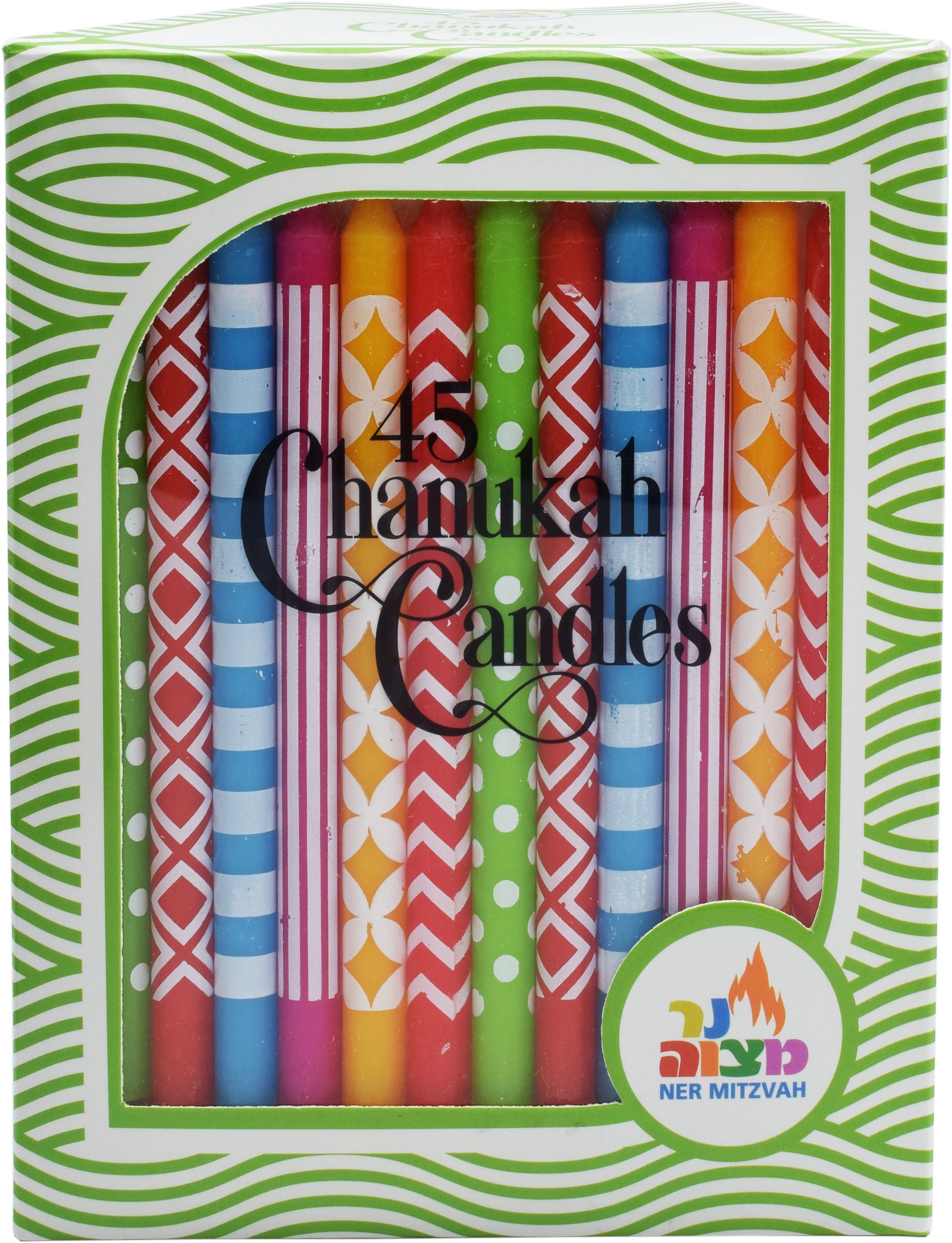 45pk. Multi Pattern Chanukah Candles — Judaica Square