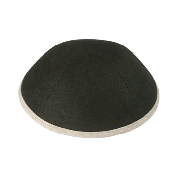Tan Linen Kippah - iKippah by Judaica Square