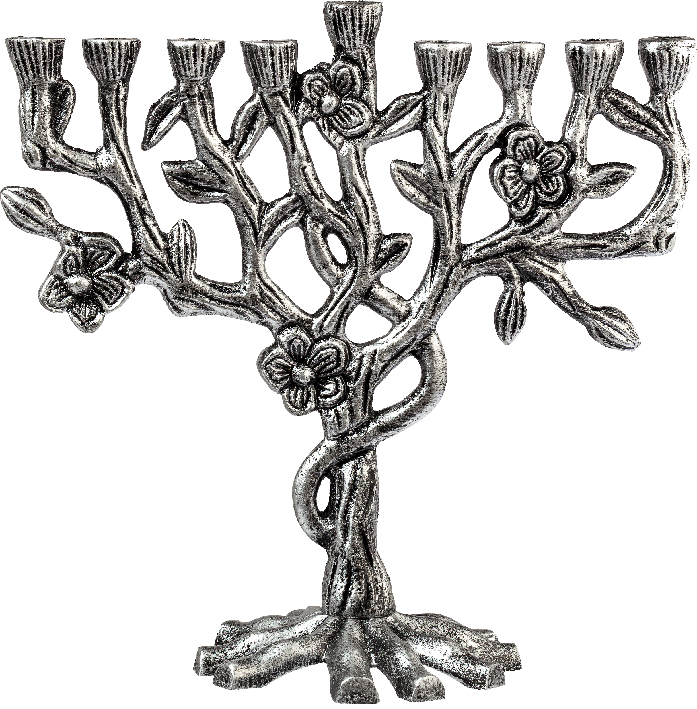 Tree of Life Aluminum Menorah — Judaica Square