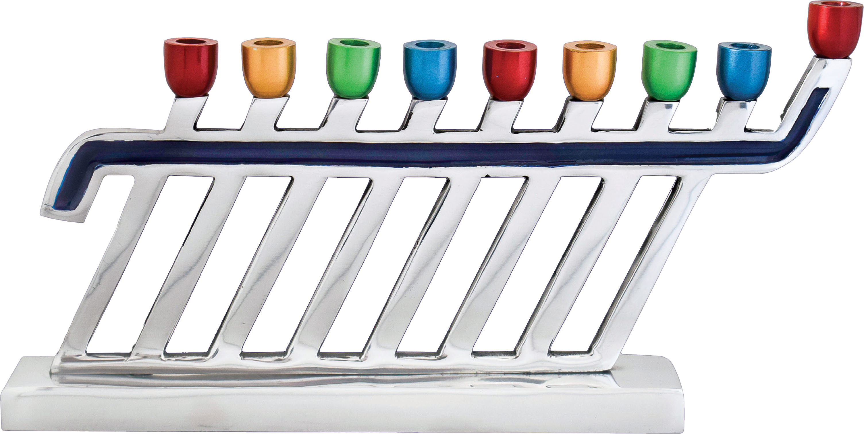 Aluminum Menorah Gliding Glissando — Judaica Square