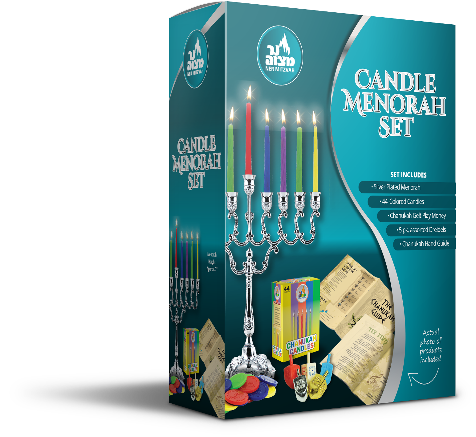 Candle Menorah Set Silver Plated — Judaica Square