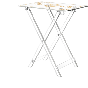 Chanukah Acrylic Table, Foldable — Folding Clear Acrylic Menorah Stand