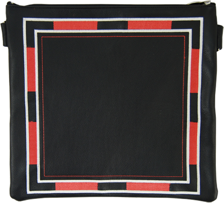 Prestige Leather Tallit & Tefillin Bag (460D-Crimson)