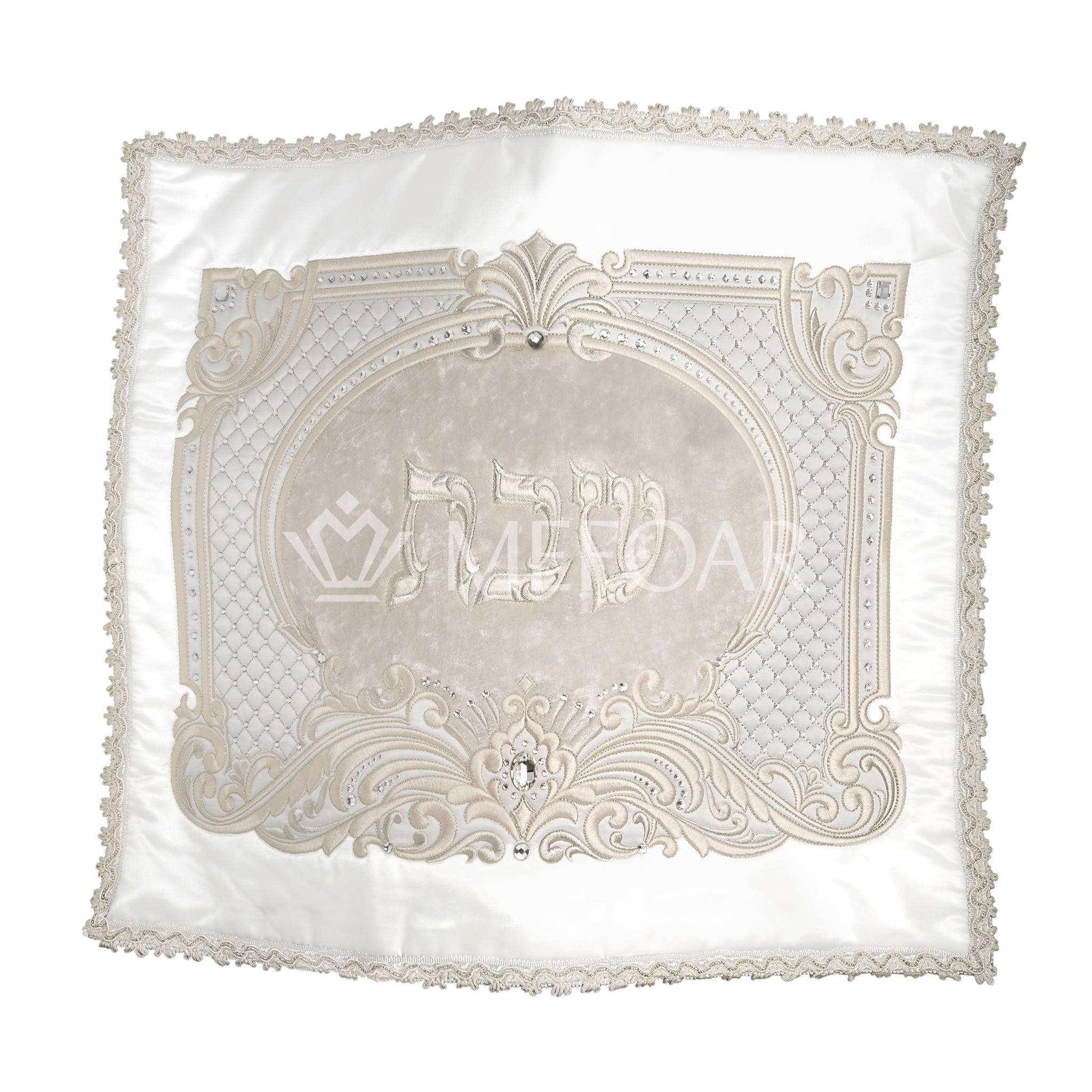 Multi Velvet Crystal Challah Cover #566 - Challah Covers