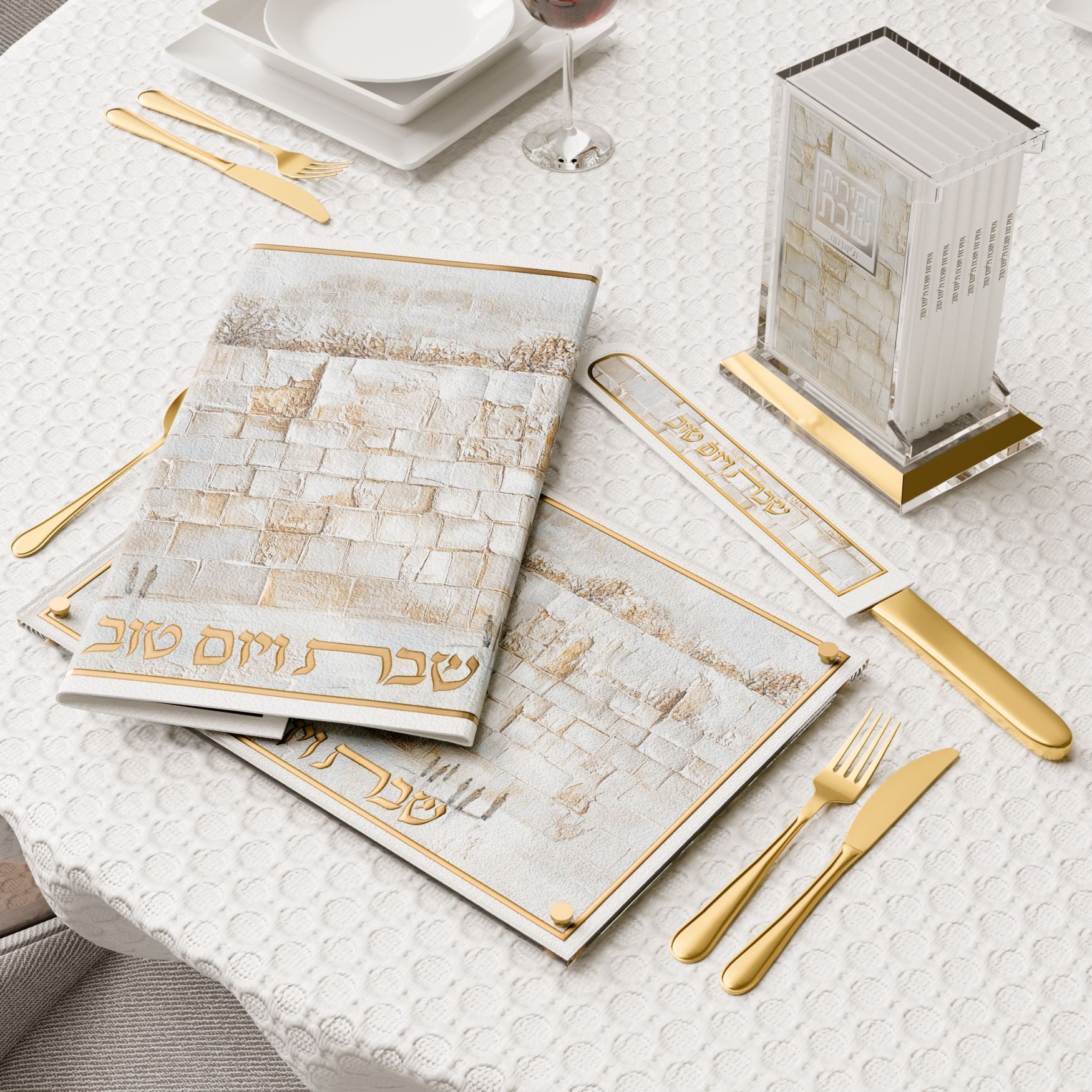 Swivel Leather & Lucite Serene Kosel Zemiros Set