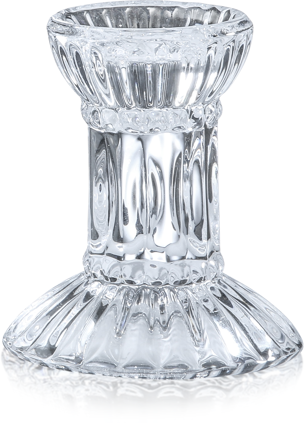 2pk. 3" Glass Candlesticks — Judaica Square