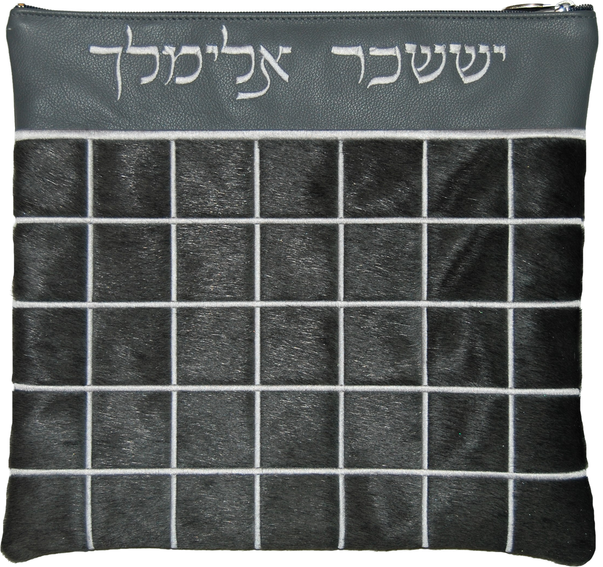 Prestige Leather Tallit & Tefillin Bag — Geometric Design, Premier Collection (730I-LG)