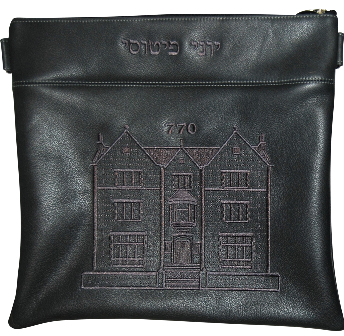 Prestige Leather Tallit & Tefillin Bag — 770 Design, Prestige Collection (770D-CH2)