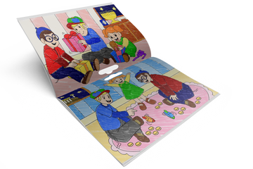 Jumbo Chanukah Coloring Book — oversized coloring book with menorah and dreidel line art | Judaica Square Lakewood