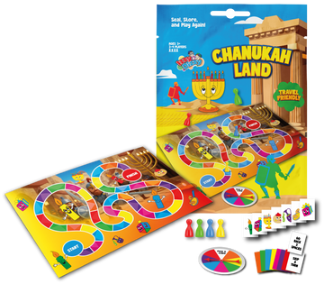 Chanukah Land Travel Game — compact Chanukah board game box | Judaica Square Lakewood